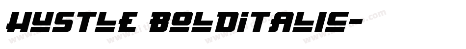 Hustle BoldItalic字体转换
